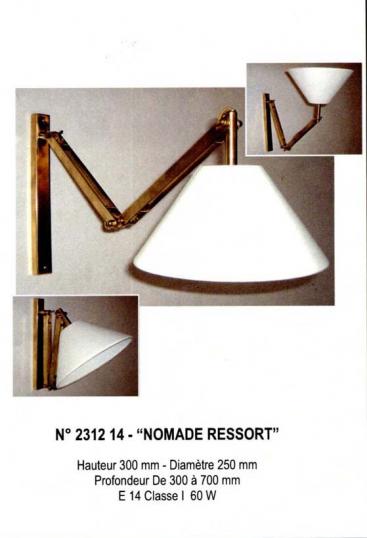 French Nomade Ressort Wall Mounted Light