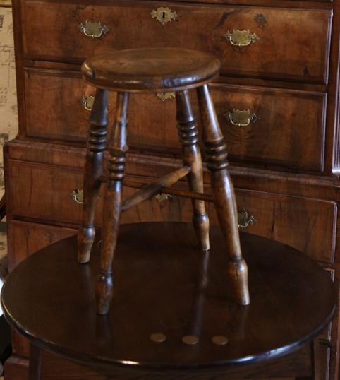 Round Elm Stool