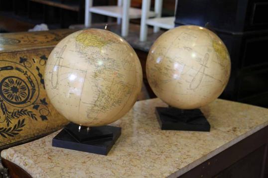 Pair of French Art Deco Globes