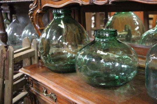 French Green Wine Bottles