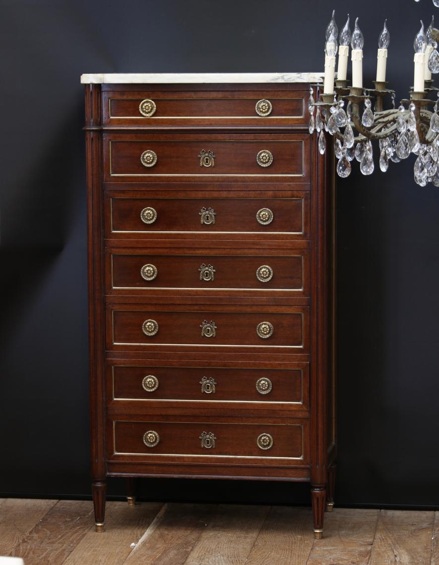 Tall French Semainier Chest