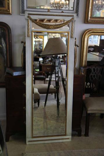 91-34 - French Painted Mirror with Swag