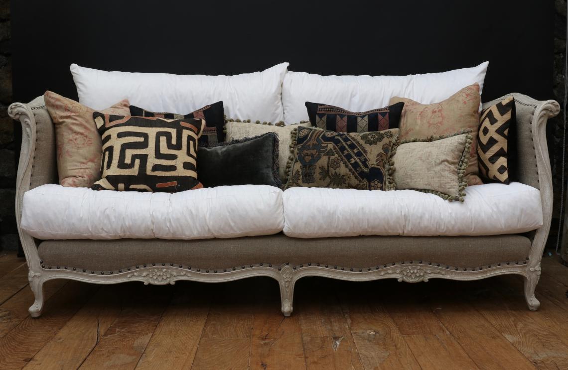 104-28 - Gorgeous Cushions Made from Vintage / Antique Fabrics / Fragments