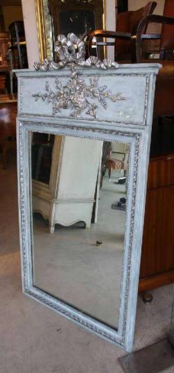 69-84 - Trumeau mirror, French, Silver Gilt