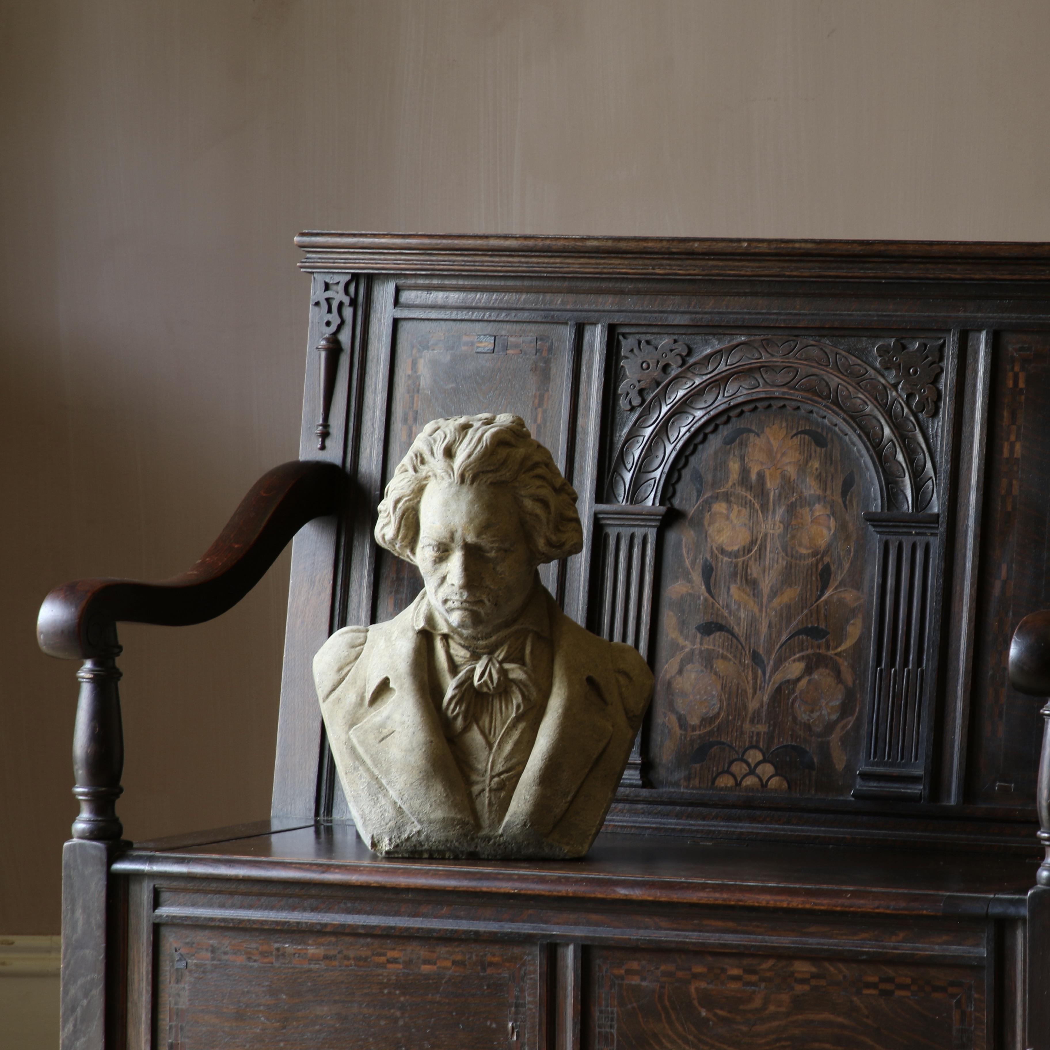 Settle with Box Seat