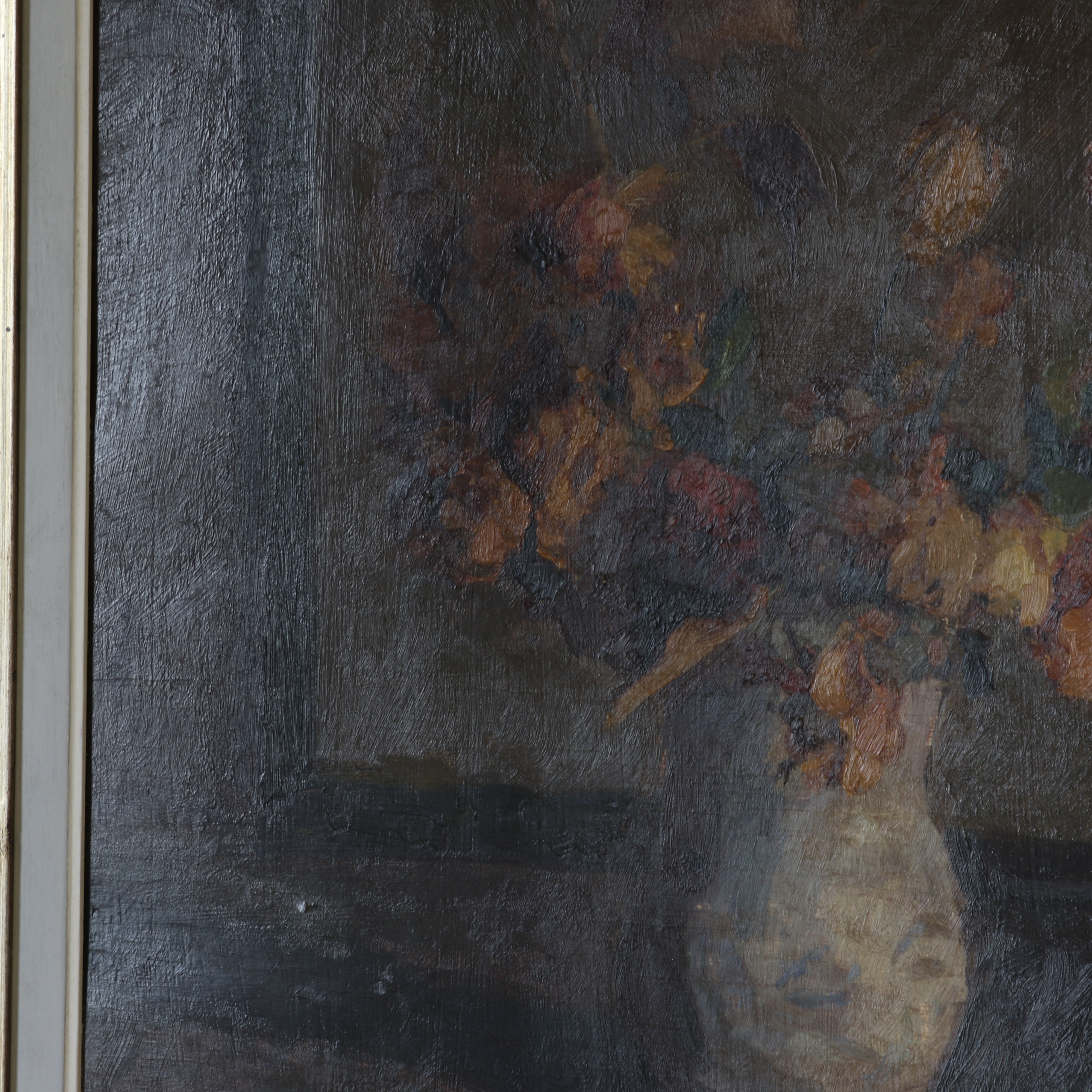 Floral Still Life in Silvered Frame