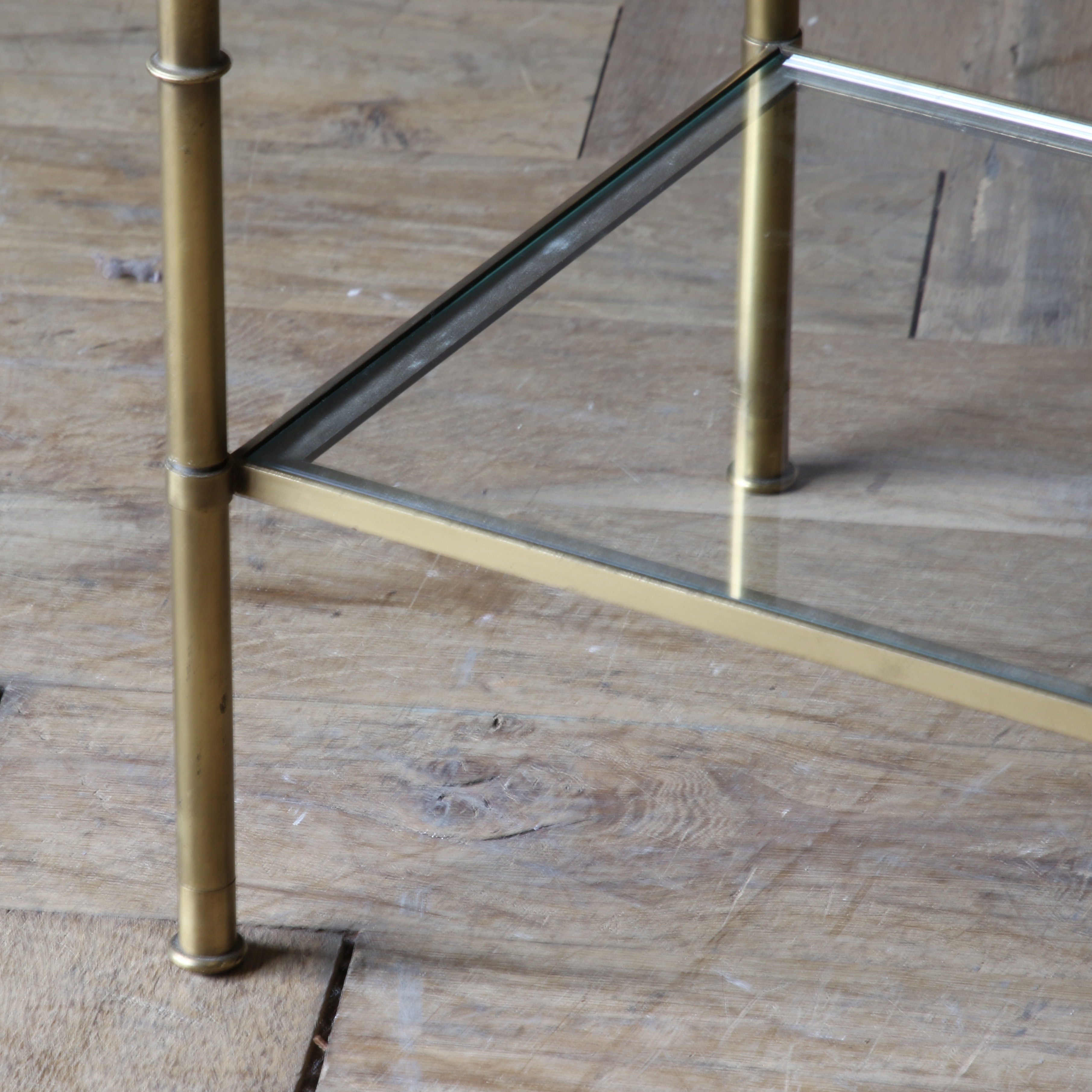 Brass and Glass Side Table