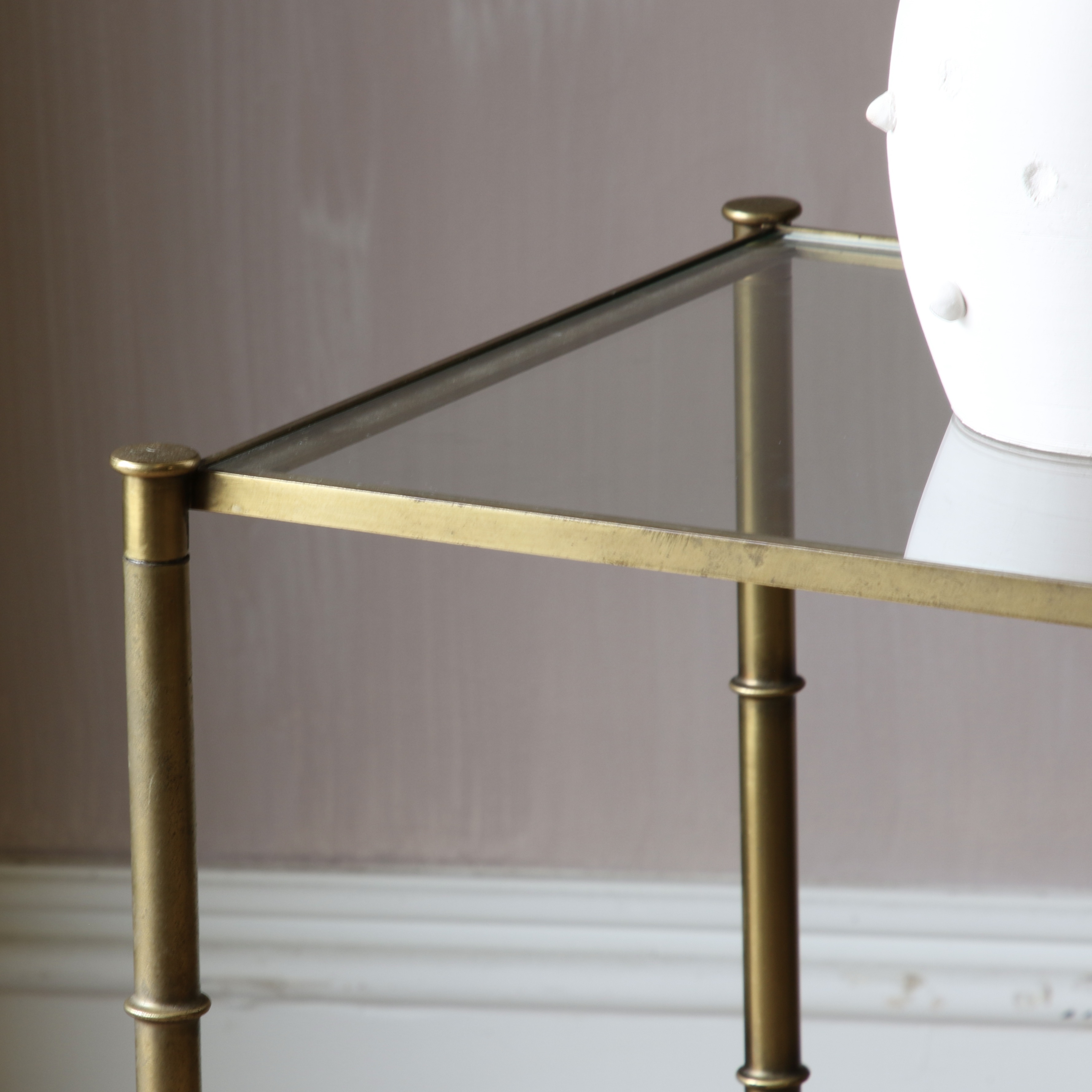 Brass and Glass Side Table