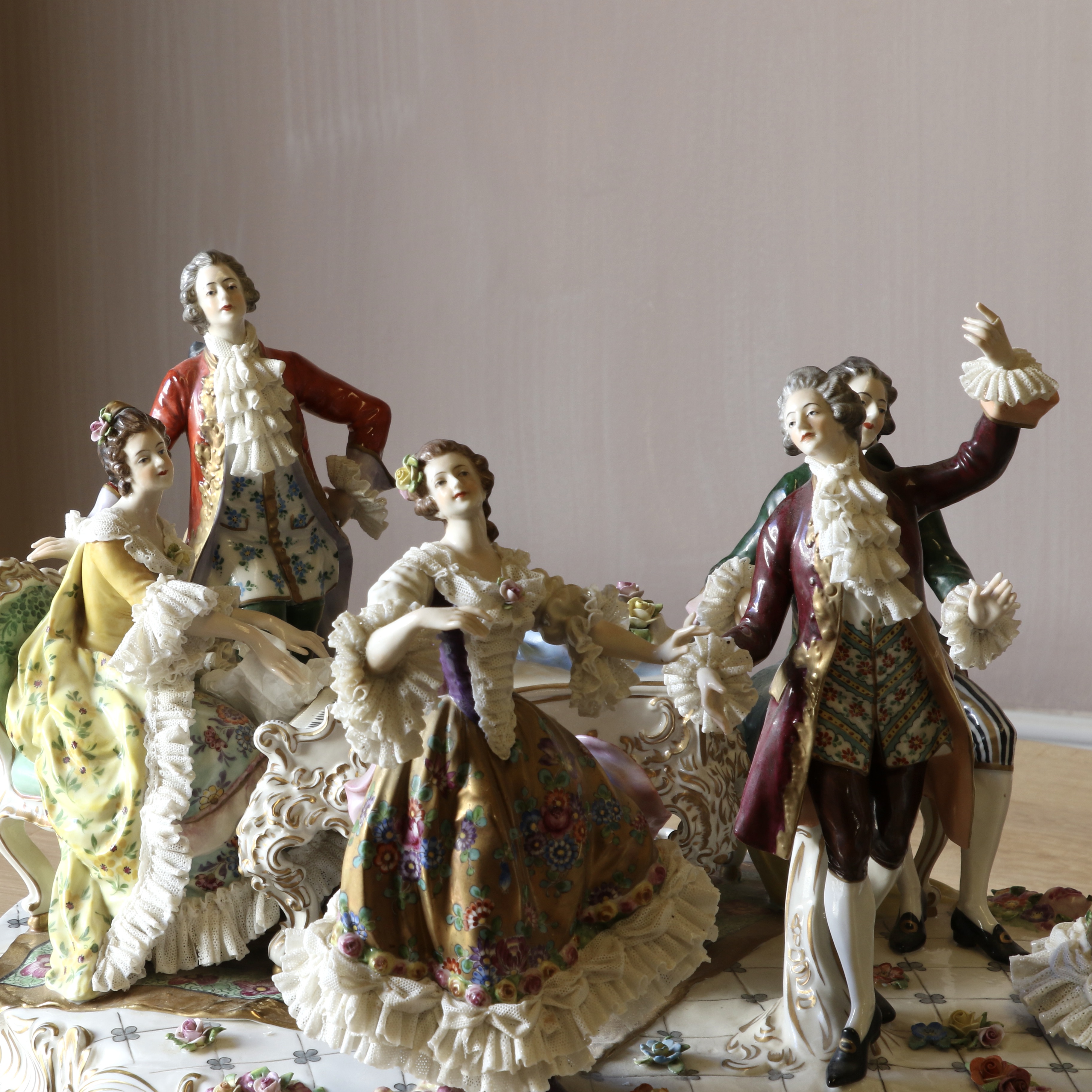 Dresden Porcelain Group of "The Recital"