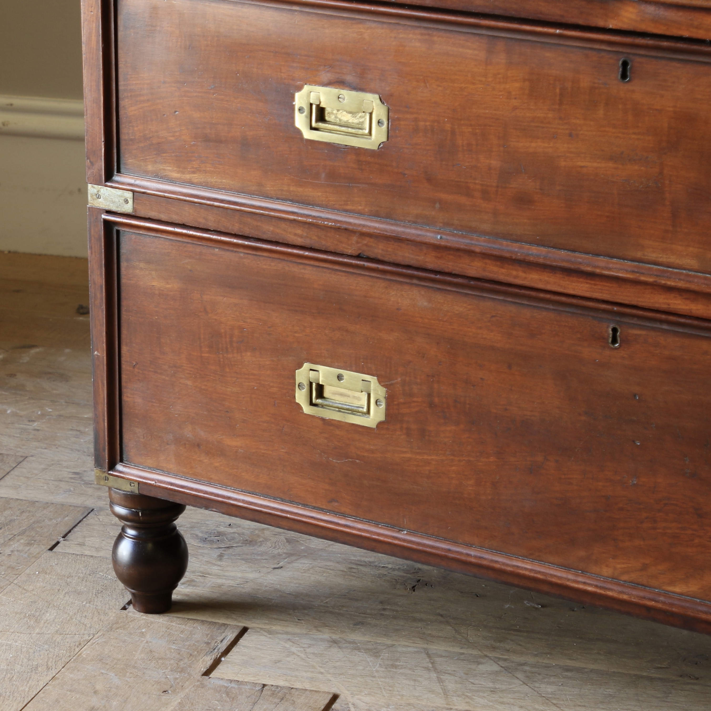 English Campaign Chest with Secretaire