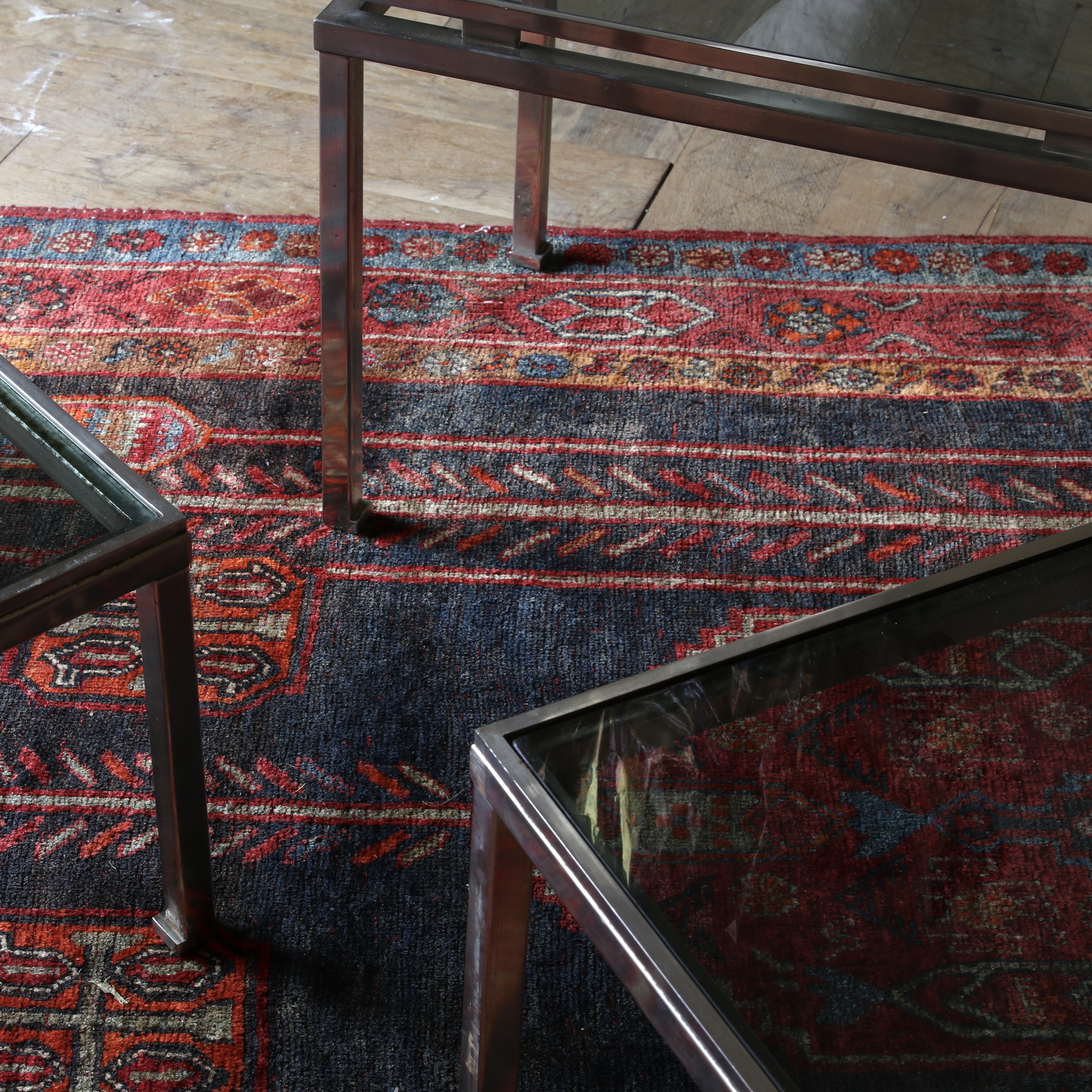 Chrome and Glass Nesting Tables