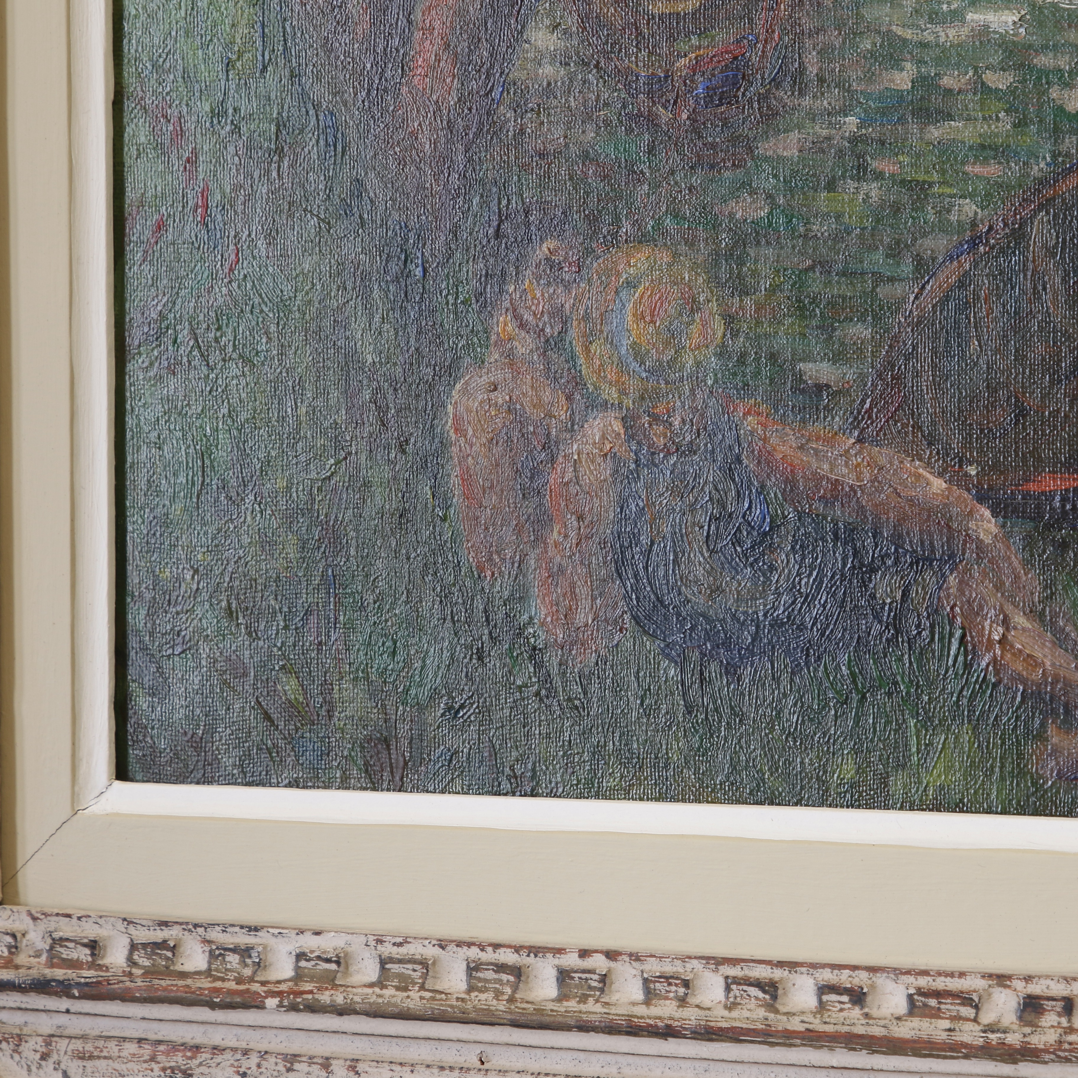 Neo-Impressionist River Scene