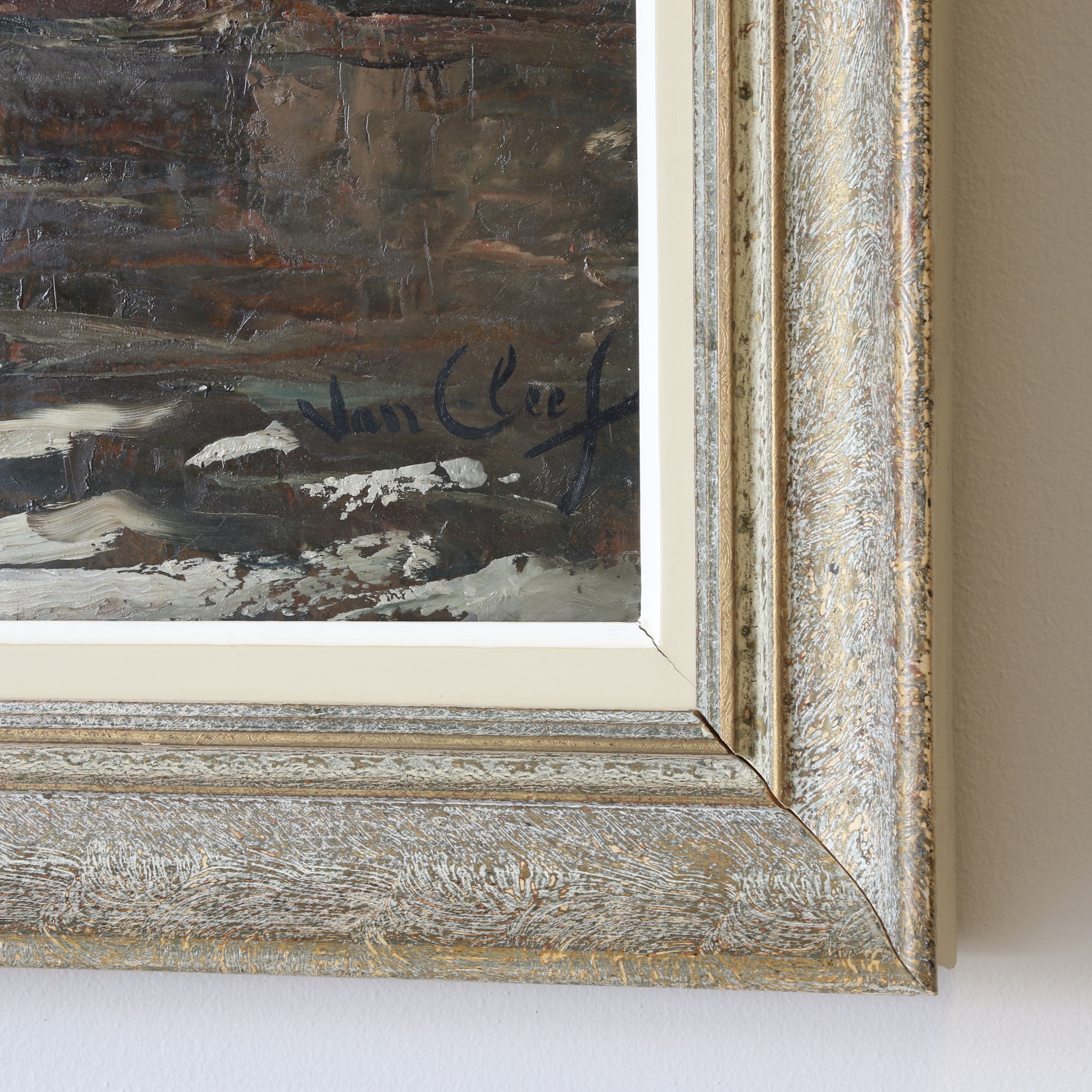 Shipyard Painting by Robert Van Cleef