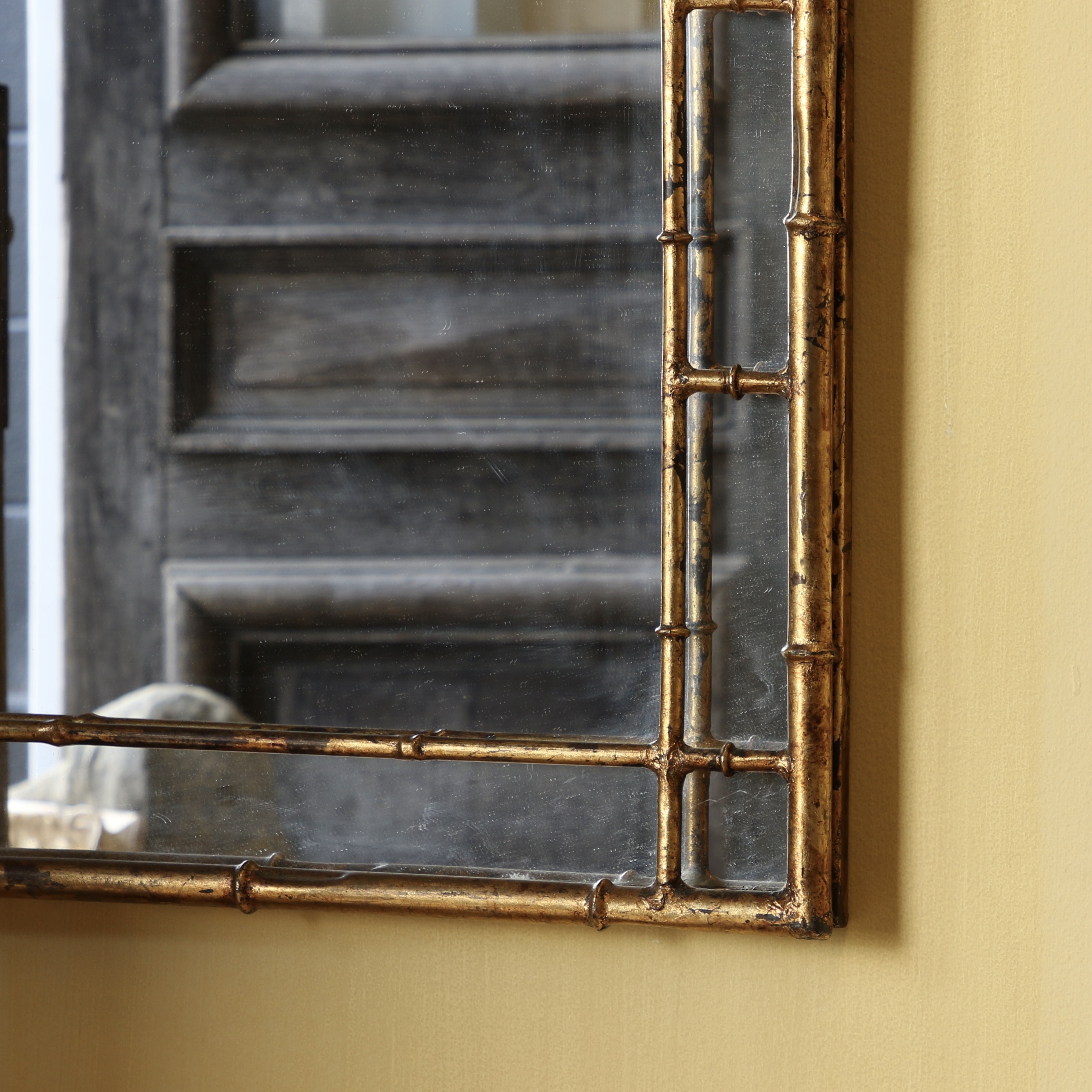 Faux Bamboo Mirror