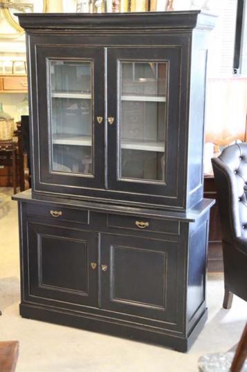 John Stephens | Black Cupboard and Bookcase