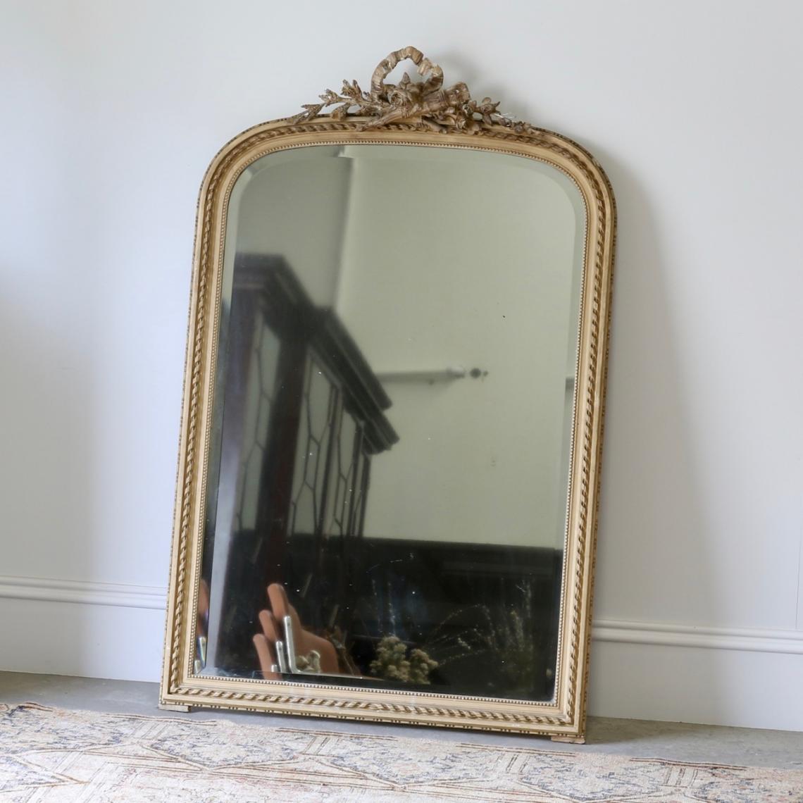 John Stephens & Company  Louis Philippe Mirror with Crest (Stock Number  132-68)