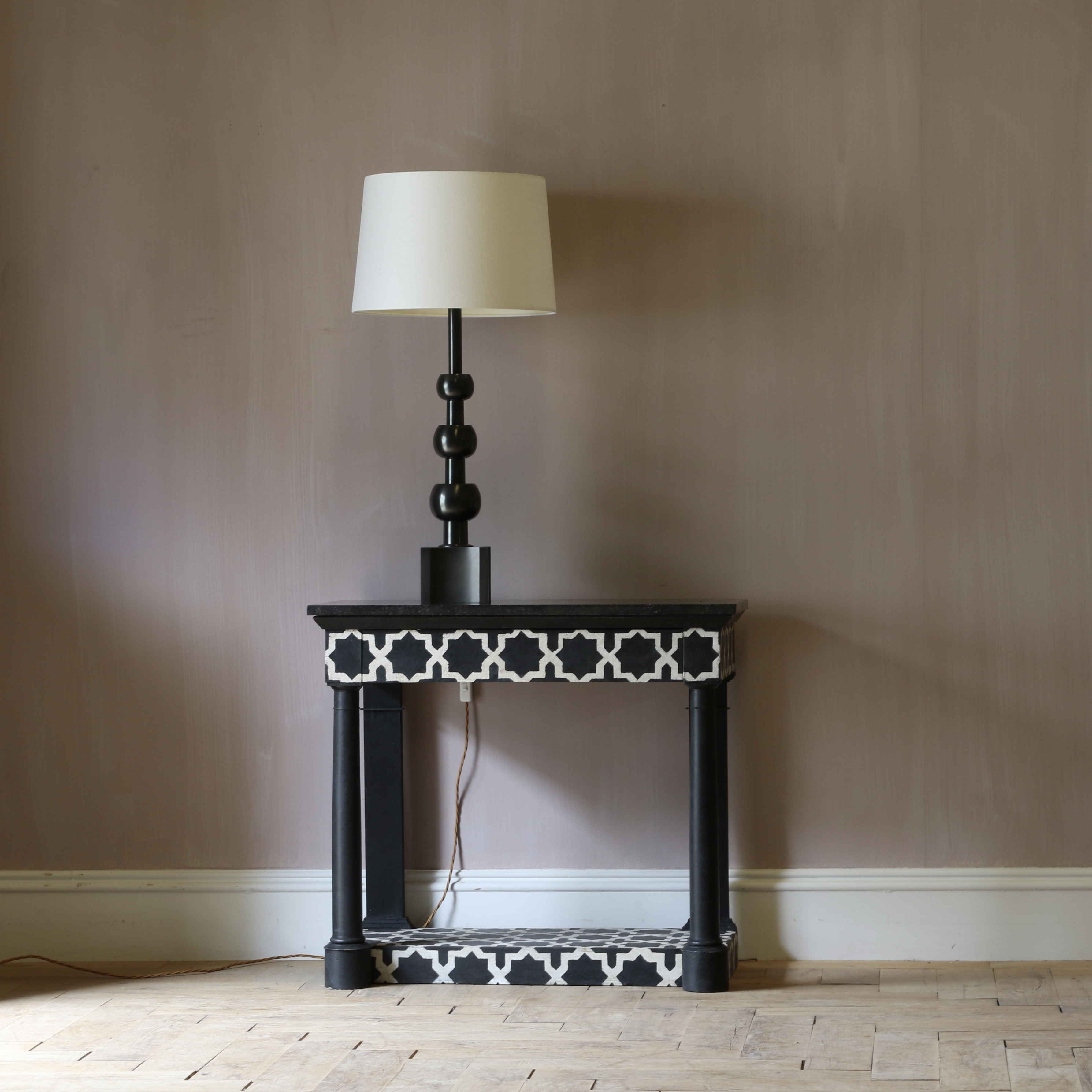 A Stenciled Empire Console