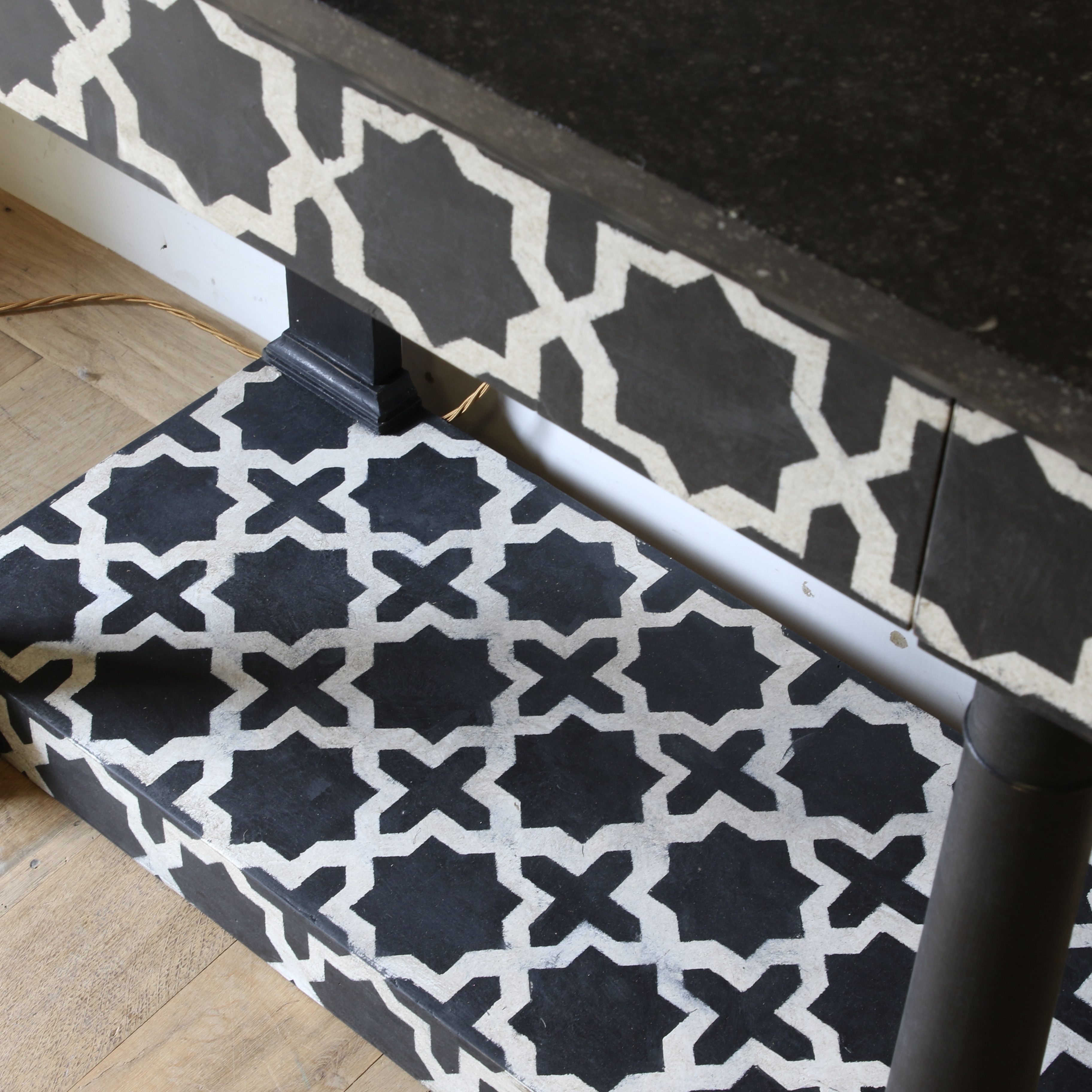 A Stenciled Empire Console