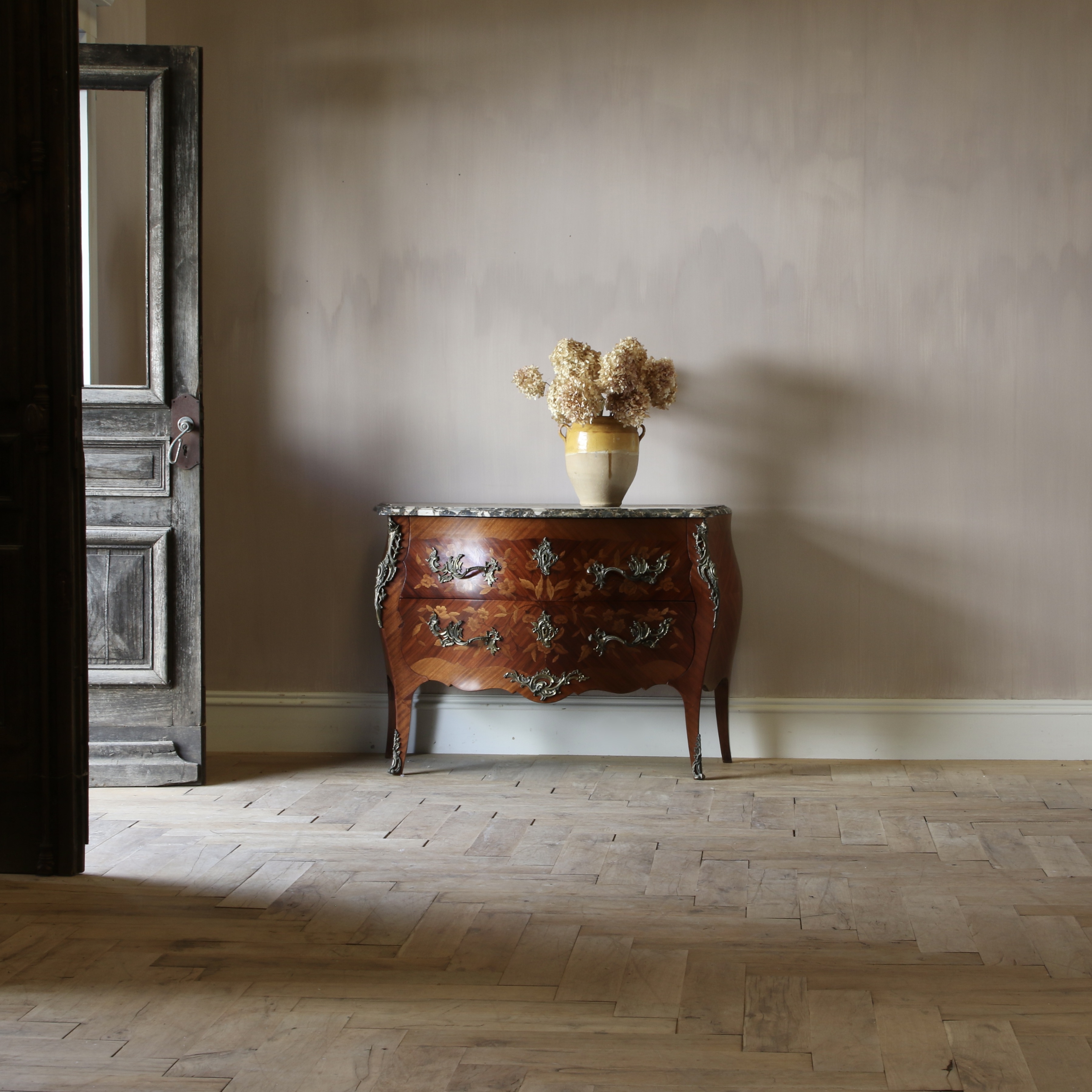 French Louis XV Bombe Commode