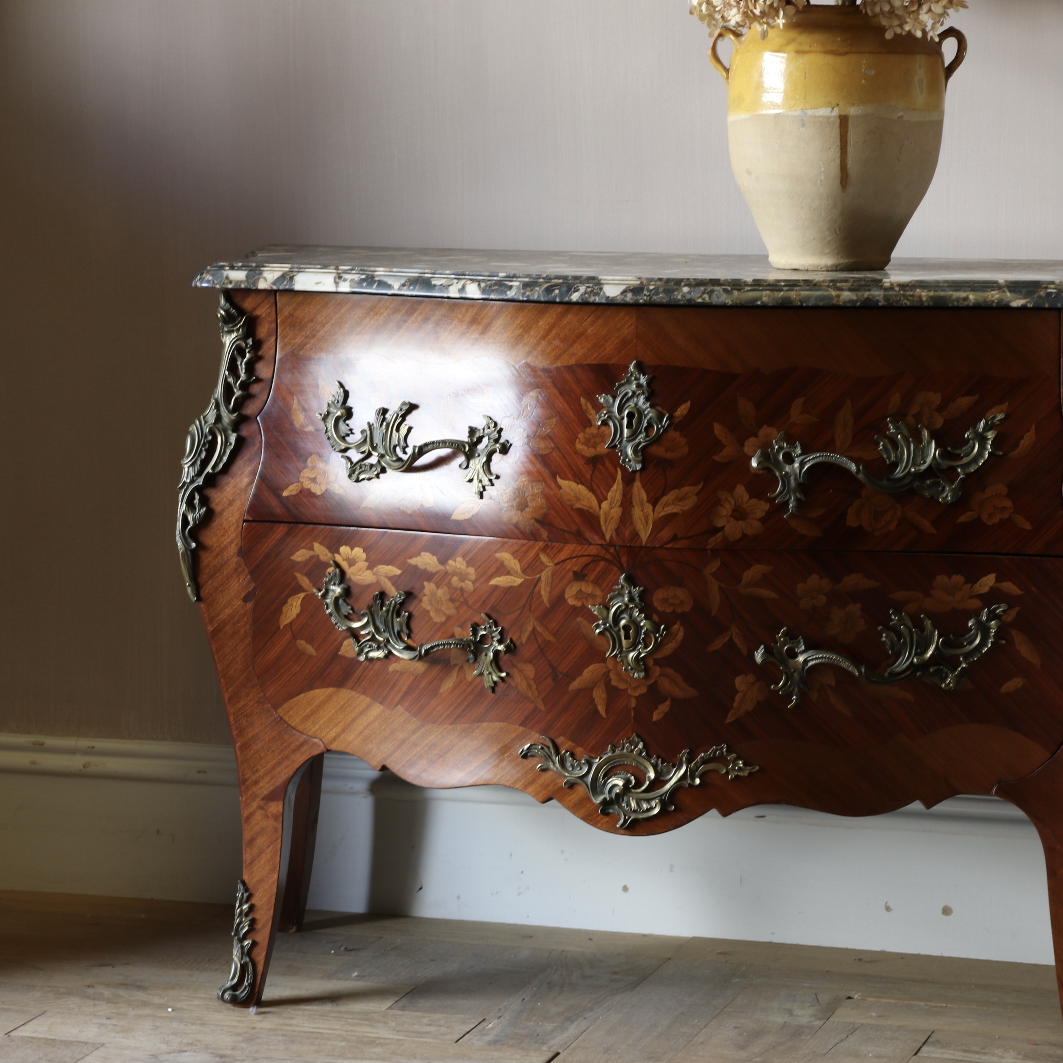 French Louis XV Bombe Commode