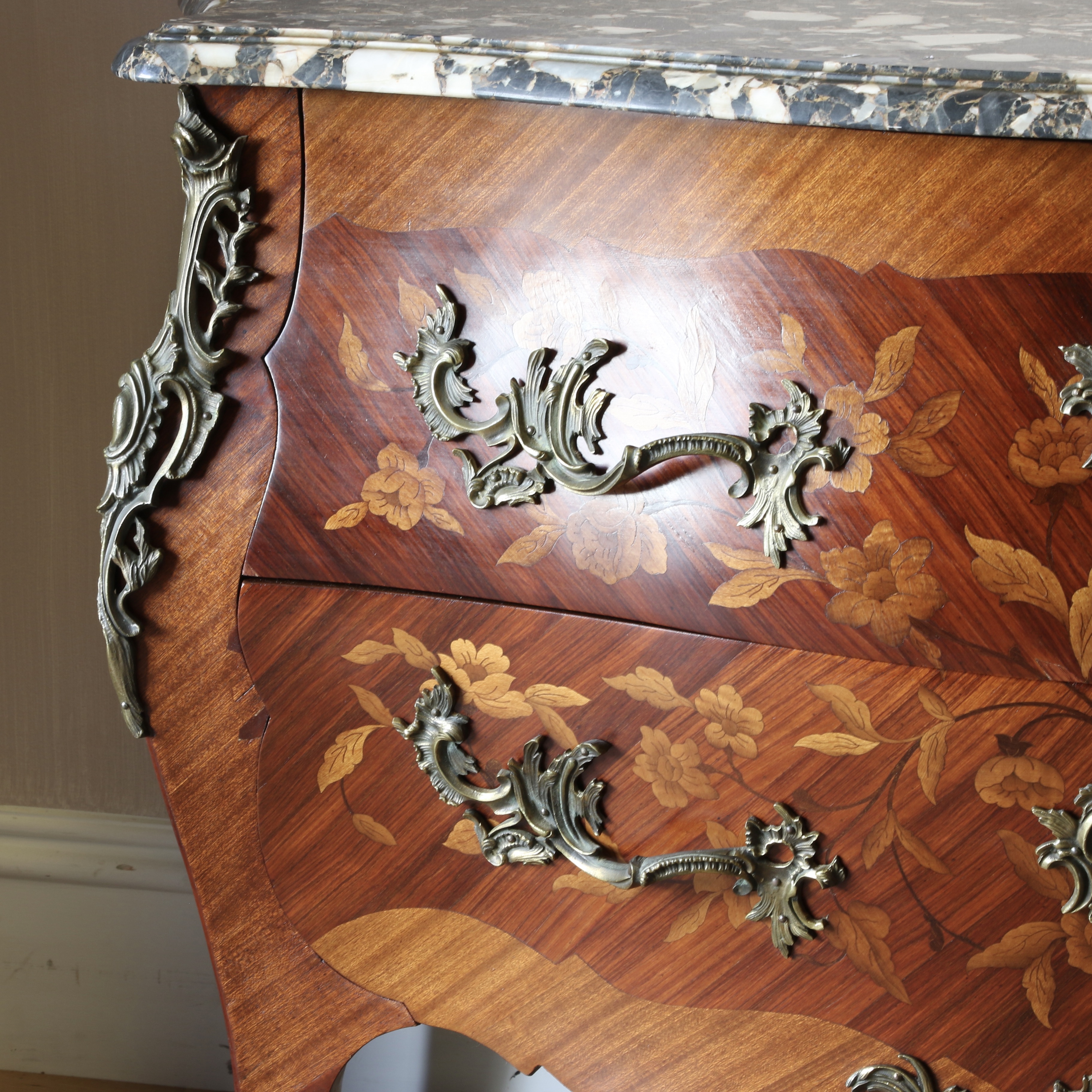 French Louis XV Bombe Commode