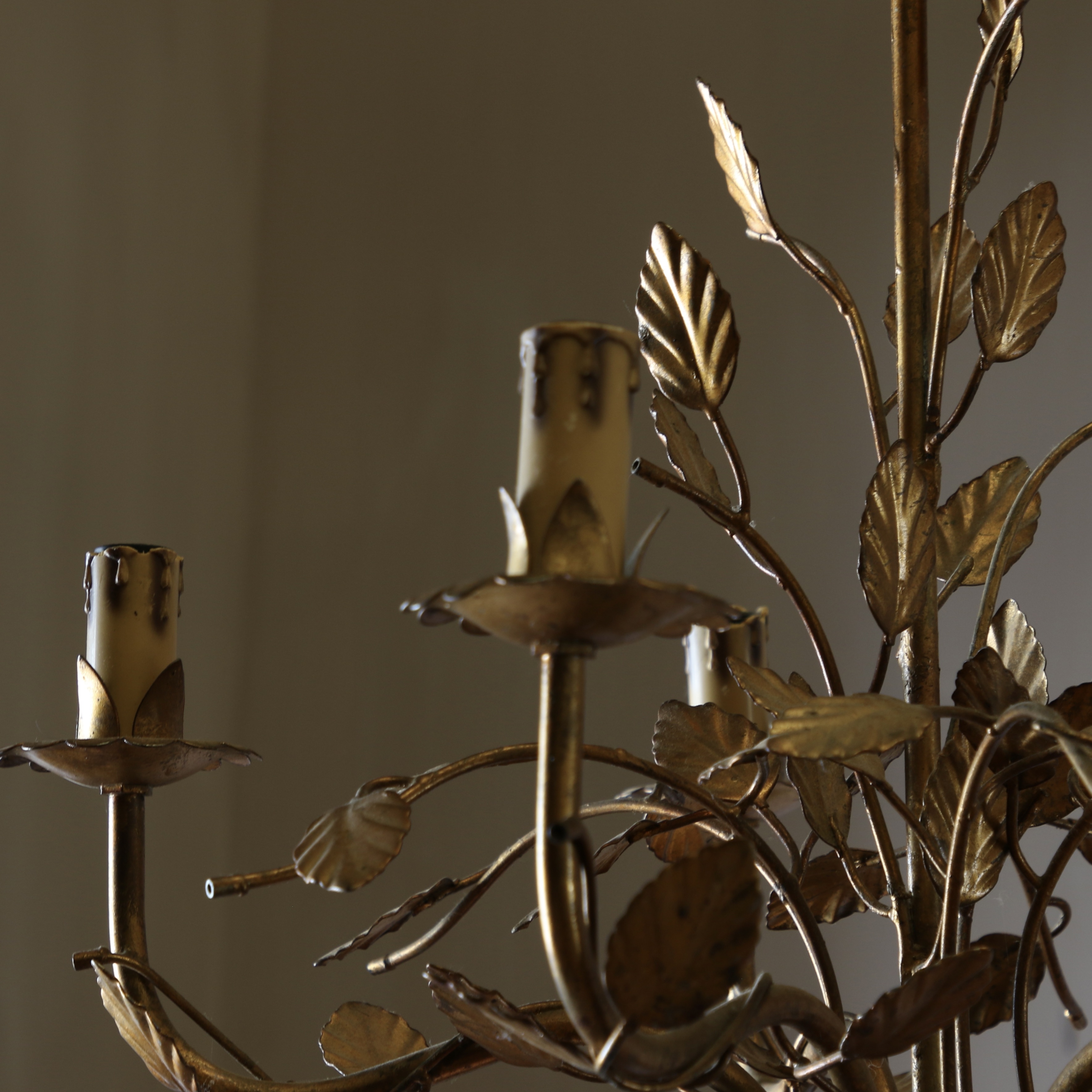 Gold Laurel Leaf Chandelier