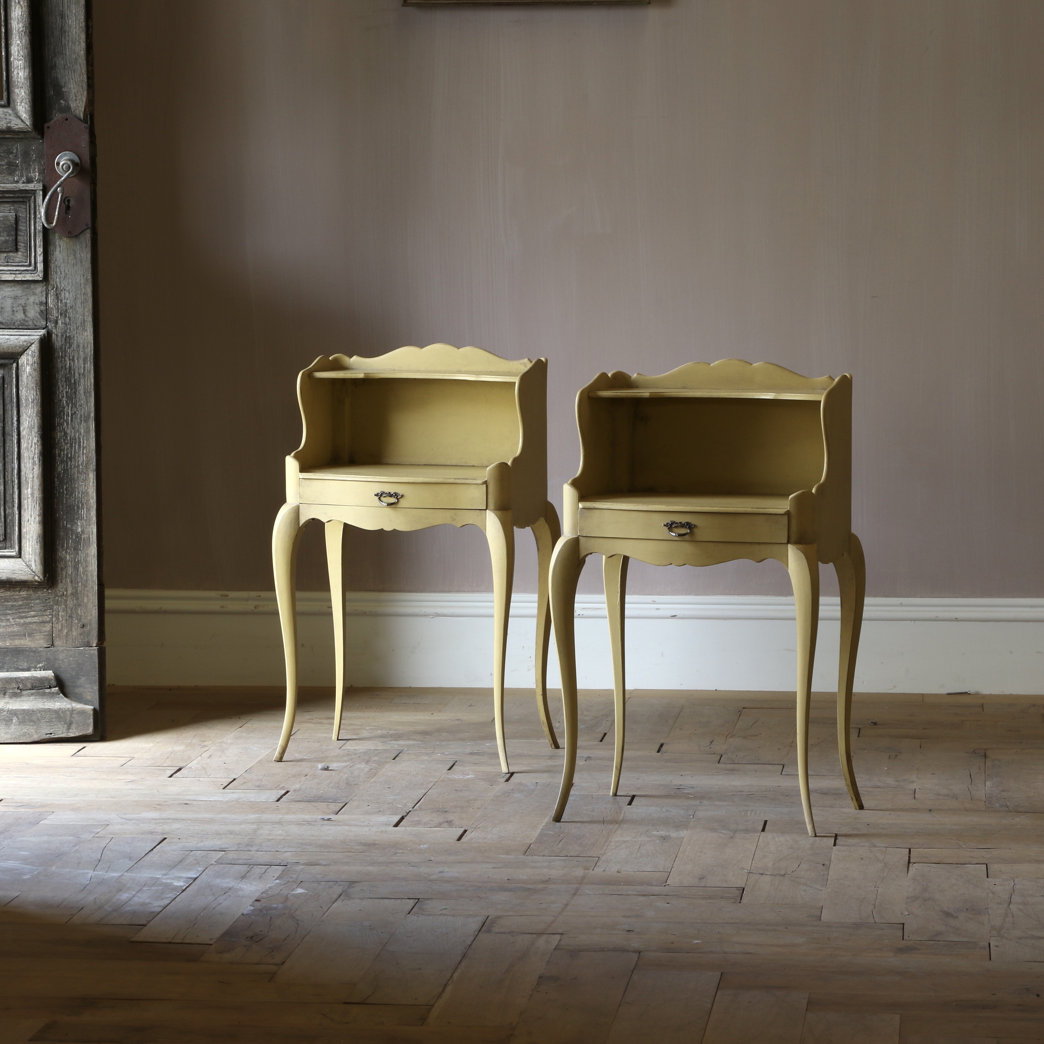 Louis XV Bedside Tables // Mustard