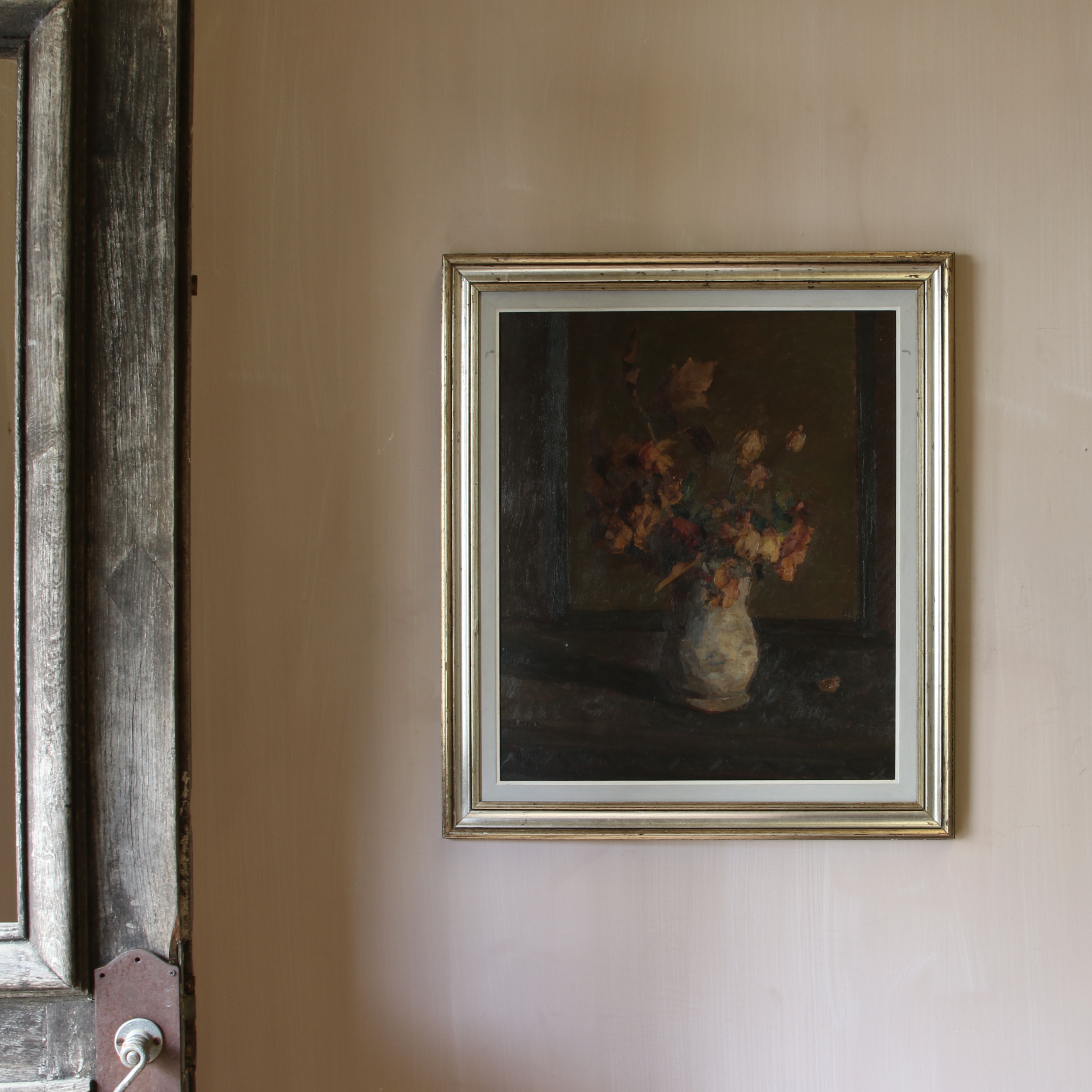 150-52 - Floral Still Life in Silvered Frame