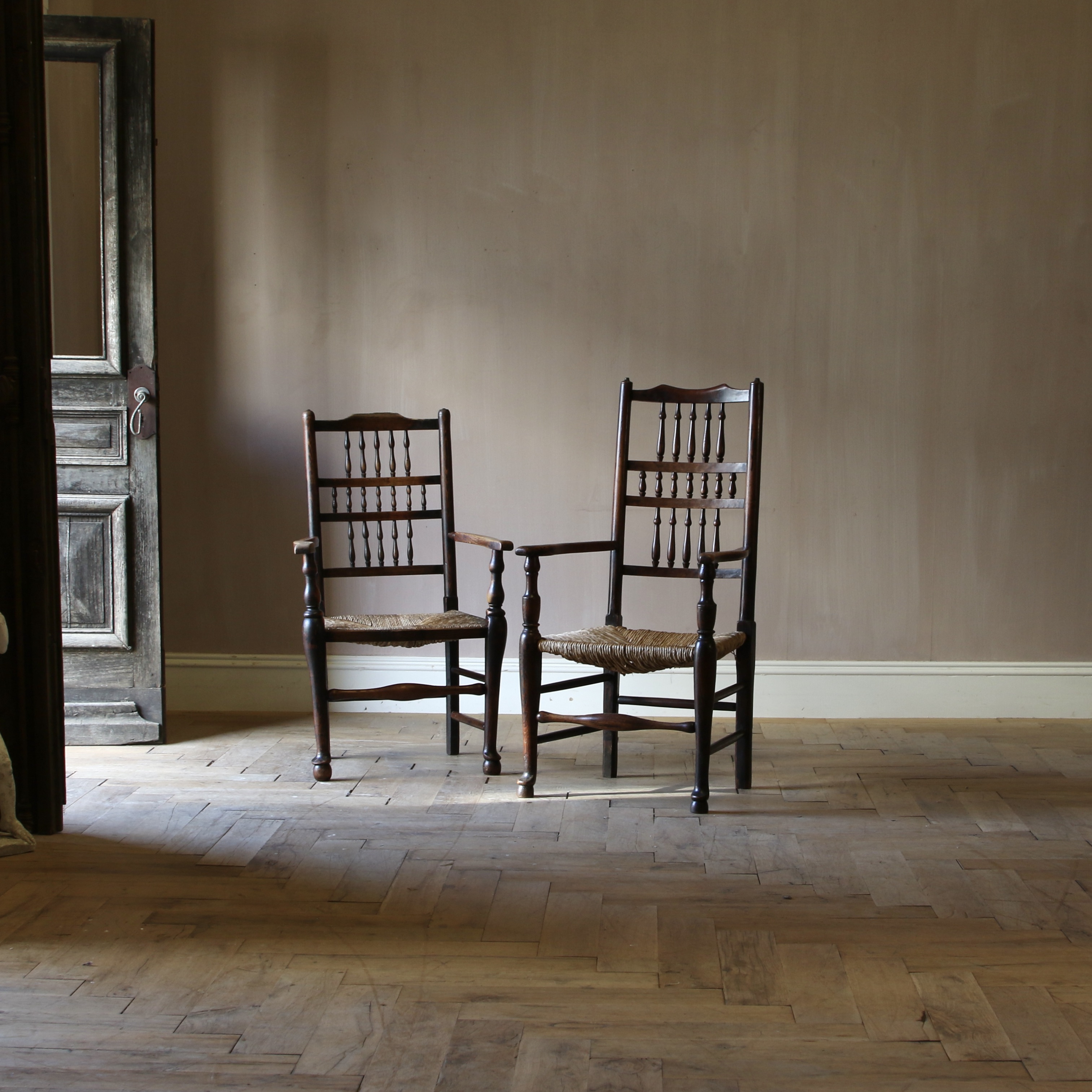150-89 - Pair of Lancashire Chairs