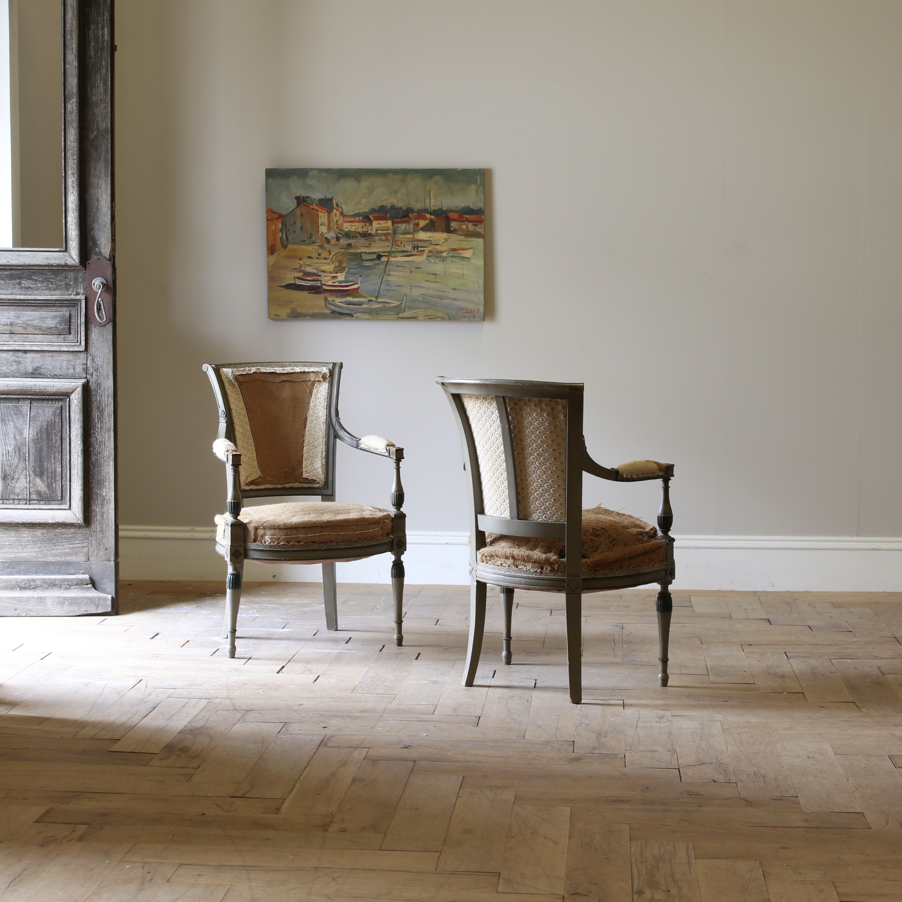 152-92 - Pair of Directoire Fauteuil